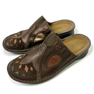 NAOT | Brown Leather Mules Slip On Shoe Womens 9/40 Artsy Earthy